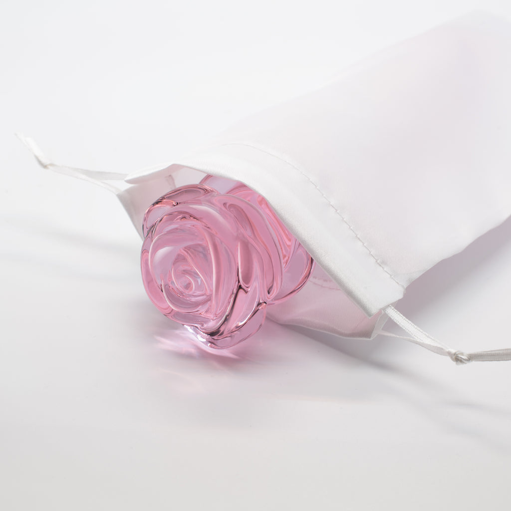 DILDO CON PERLINE IN VETRO Smaltato ROSA